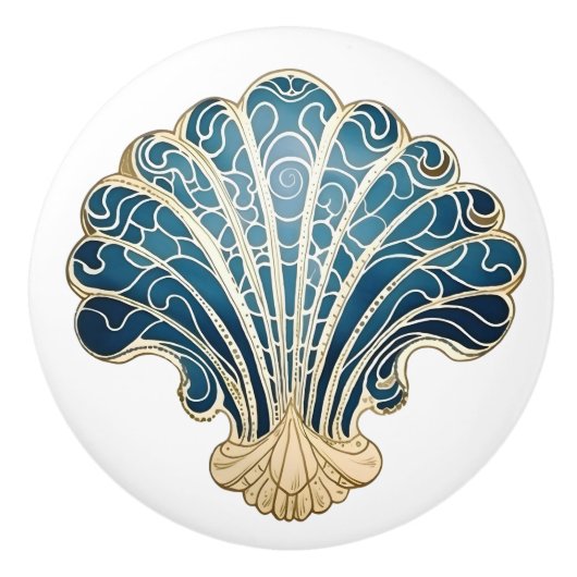 Shell-het Meubilair en de Lade van het Stranddecor Keramische Knop (Voorkant)