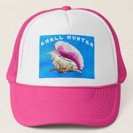 Shell Hunter Conch Shell Trucker Hoed Trucker Pet