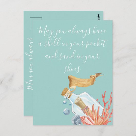 Shell in uw proefthema voor zakdoekjes briefkaart (Voorkant / Achterkant)