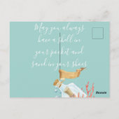 Shell in uw proefthema voor zakdoekjes briefkaart (Achterkant)