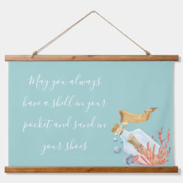 Shell in uw proefthema voor zakdoekjes hangend wandkleed