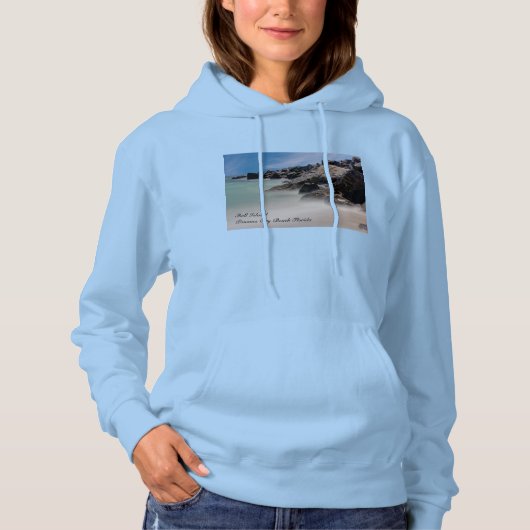 Shell Island Rotsen En Golven Dames Hoodie (Voorkant)