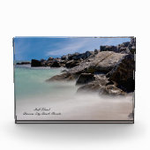 Shell Island Rotsen en Golven Foto Blok (Voorkant)
