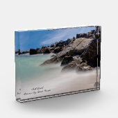 Shell Island Rotsen en Golven Foto Blok (Links)