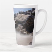 Shell Island Rotsen En Golven Latte Mok (Rechts)