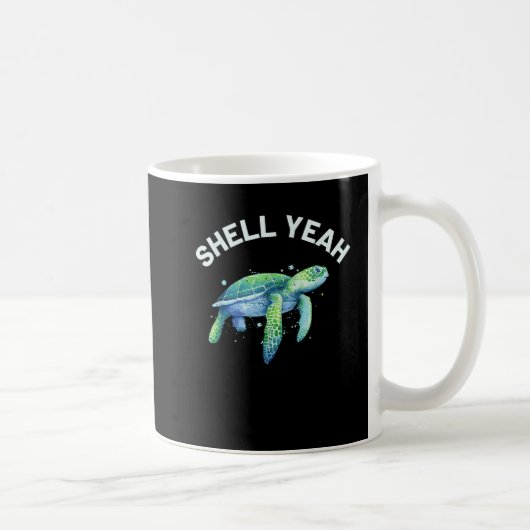 Shell Ja - Cute Tortoise & Zee Turtle Lover Koffiemok (Rechts)
