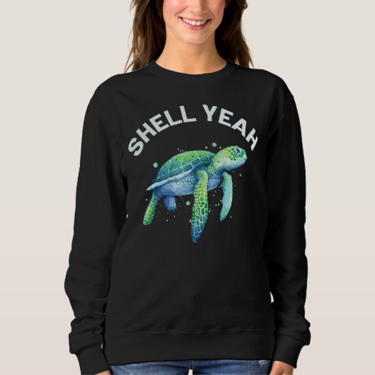 Shell Ja Cute Tortoise & Zee Turtle Lover Trui (Voorkant)