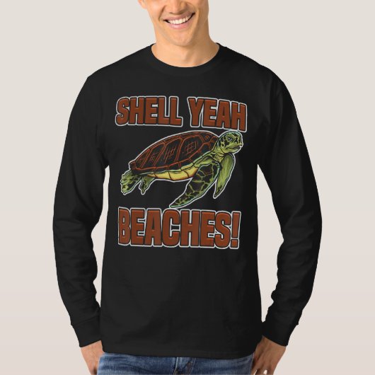 Shell Ja Cute Turtle Marine Animal Tortoise Se T-shirt (Voorkant)