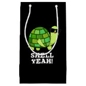 Shell Ja Funny Tortoise Pun Dark BG Klein Cadeauzakje (Voorkant)