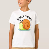 Shell Ja Grappige slak Pun T-shirt (Voorkant)