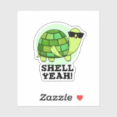Shell Ja Grappige Tortoise Pun Sticker (Vel)