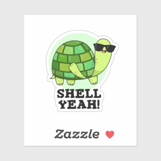 Shell Ja Grappige Tortoise Pun Sticker (Vel)