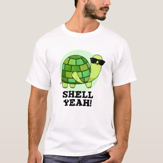 Shell Ja Grappige Tortoise Pun T-shirt (Voorkant)