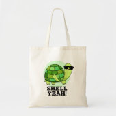 Shell Ja Grappige Tortoise Pun Tote Bag (Voorkant)