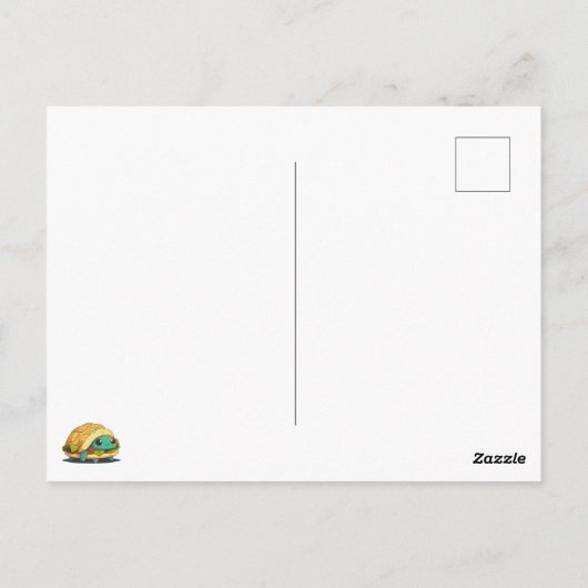 Shell Ja. Het is Taco Time. Taco Turtle Briefkaart (Achterkant)
