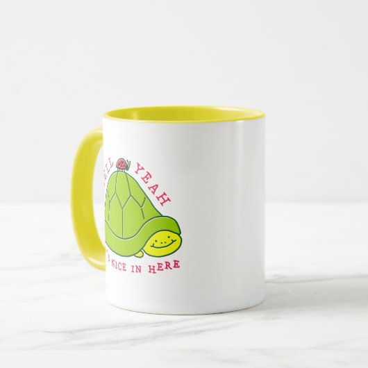 Shell Ja Introverted Turtle Cute Mok (Voorkant links)