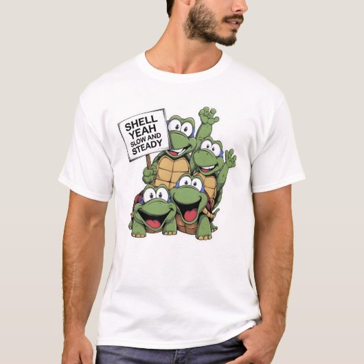 Shell ja, langzaam en stabiel t-shirt (Voorkant)