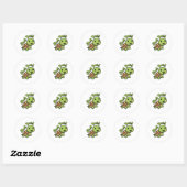 Shell ja! Schattigee Turtle Pun Cartoon is perfect Ronde Sticker (Vel)