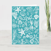 SHELL JA Seashell Beach Verjaardag Gefeliciteerd Kaart (Voorkant)