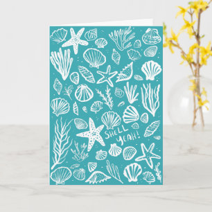 SHELL JA Seashell Beach Verjaardag Gefeliciteerd Kaart