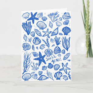 SHELL JA Seashell Beach Verjaardag Gefeliciteerd Kaart