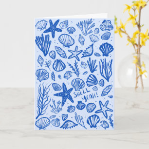 SHELL JA Seashell Beach Verjaardag Gefeliciteerd Kaart
