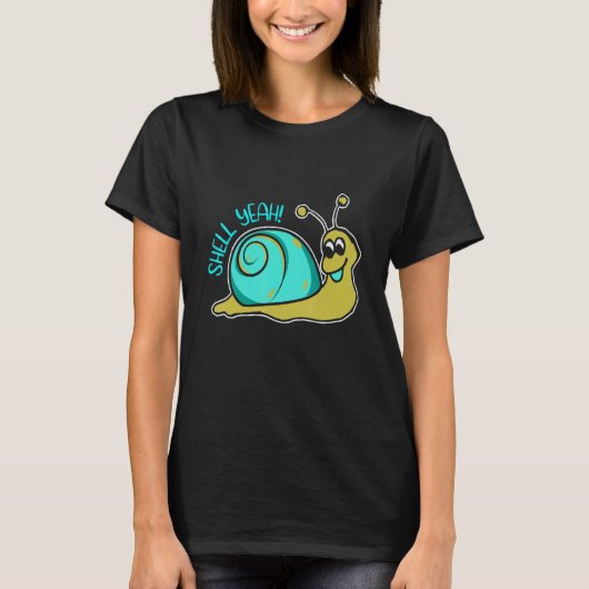 Shell Ja Snail Pun Snail Farming Helicicultuur T-shirt (Voorkant)