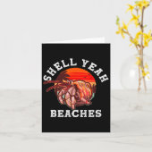 Shell Ja strandt Funny Hermit Crab Shell Collect Kaart (Gele Bloem)