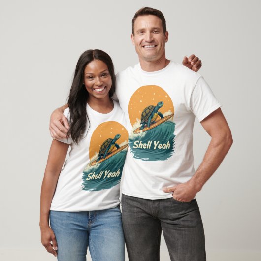 Shell ja! Surfschildpad T-shirt (Unisex)