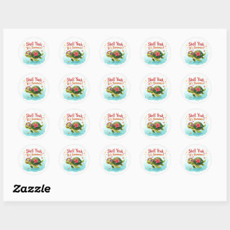 Shell ja! 🐢 Tropische schildpad zomer Sticker