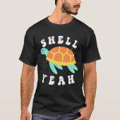 Shell Ja Turtle Zee Swim Ocean Bubbles Water Ani T-shirt (Voorkant)