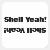 Shell Ja. Vierkante Sticker (Voorkant)