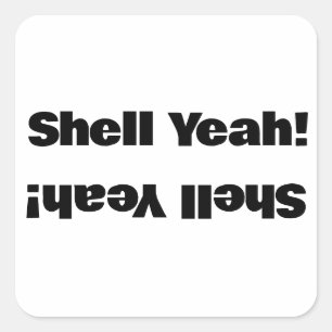 Shell Ja. Vierkante Sticker