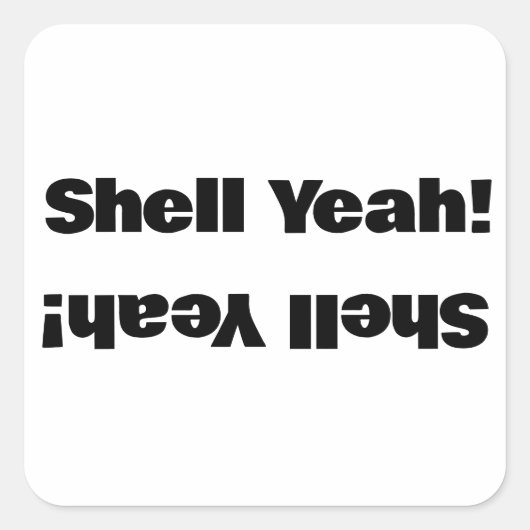 Shell Ja. Vierkante Sticker (Voorkant)