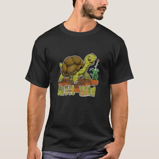 Shell Ja Zeedier Liefhebber Schildpad T-shirt (Voorkant)