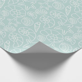 Shell kerstpapier cadeaupapier