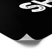 Shell liet Funny Seashell Pun Dark BG zien Poster (Hoek)