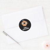 Shell liet Funny Seashell Pun Dark BG zien Ronde Sticker (Envelop)
