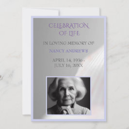 Shell Light Paarse begrafenisceremonie Kaart