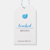Shell Logo Blue Beach Theme White Hang Label Cadeaulabel (Voorkant)