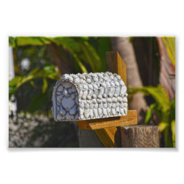 Shell Mailbox, Fort Myers Beach, Florida Foto Afdruk