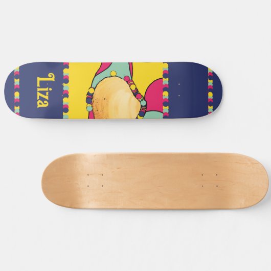shell modern abstract design strand persoonlijk skateboard (Horizontaal)