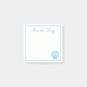 Shell Nautical Blue Seashell Beach Motivatie Post-it® Notes (Voorkant)