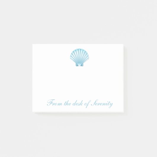 Shell Nautical Blue Seashell Beach Ocean Dreams Post-it® Notes (Voorkant)