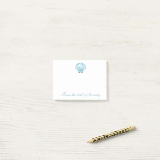 Shell Nautical Blue Seashell Beach Ocean Dreams Post-it® Notes (Op bureau)