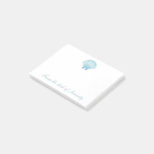 Shell Nautical Blue Seashell Beach Ocean Dreams Post-it® Notes (Schuin)