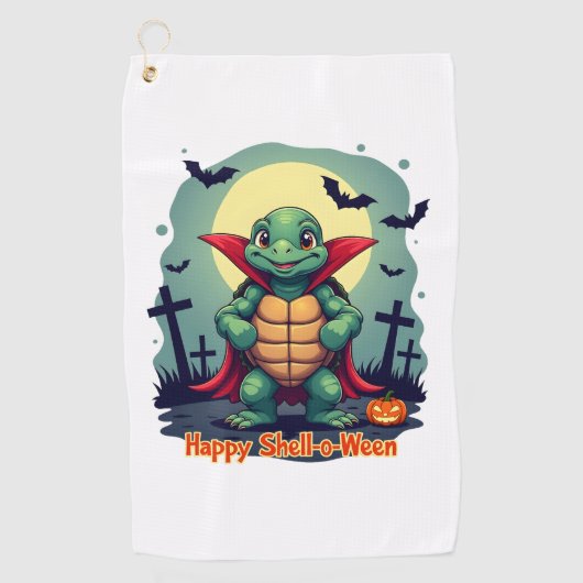 Shell-o-Ween Turtle Golfhanddoek (Voorkant)