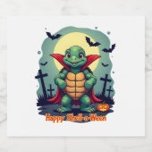 Shell-o-Ween Turtle Sparkling Wijnetiket (Enkel label)