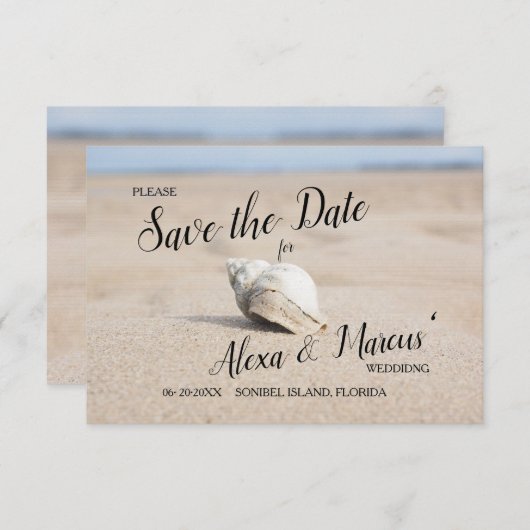 Shell op de Beach sparen de Aankondiging van de Da (Voorkant / Achterkant)