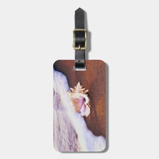 Shell op de strand bagagelabel (Voorkant verticaal)